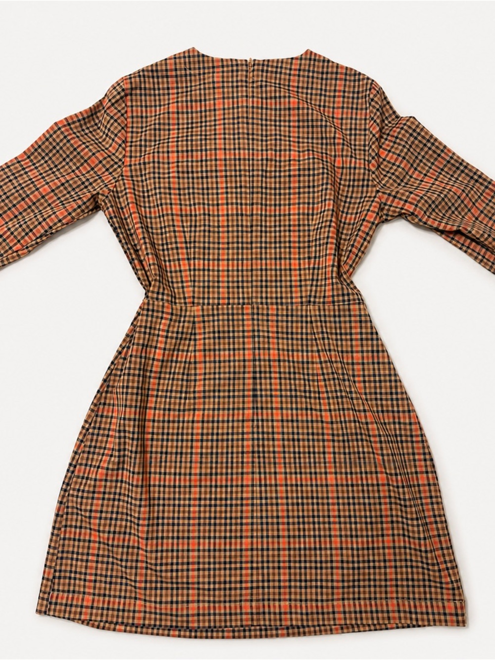 H&M Plaid Long Sleeve Dress Size 10 - Picture 4 of 5